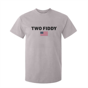 Two Fiddy American Flag T Shirt For Kid Funny 250th America Celebration Patriotic Graphic