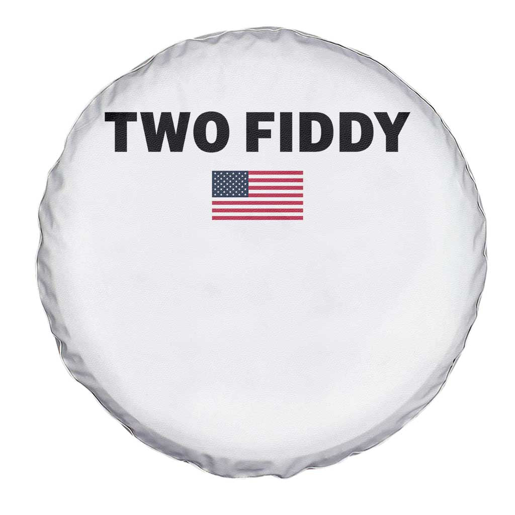 Two Fiddy American Flag Spare Tire Cover Funny 250th America Celebration Patriotic Graphic