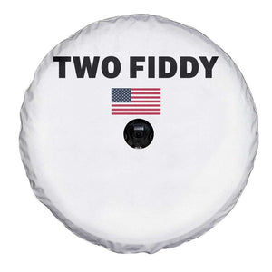 Two Fiddy American Flag Spare Tire Cover Funny 250th America Celebration Patriotic Graphic