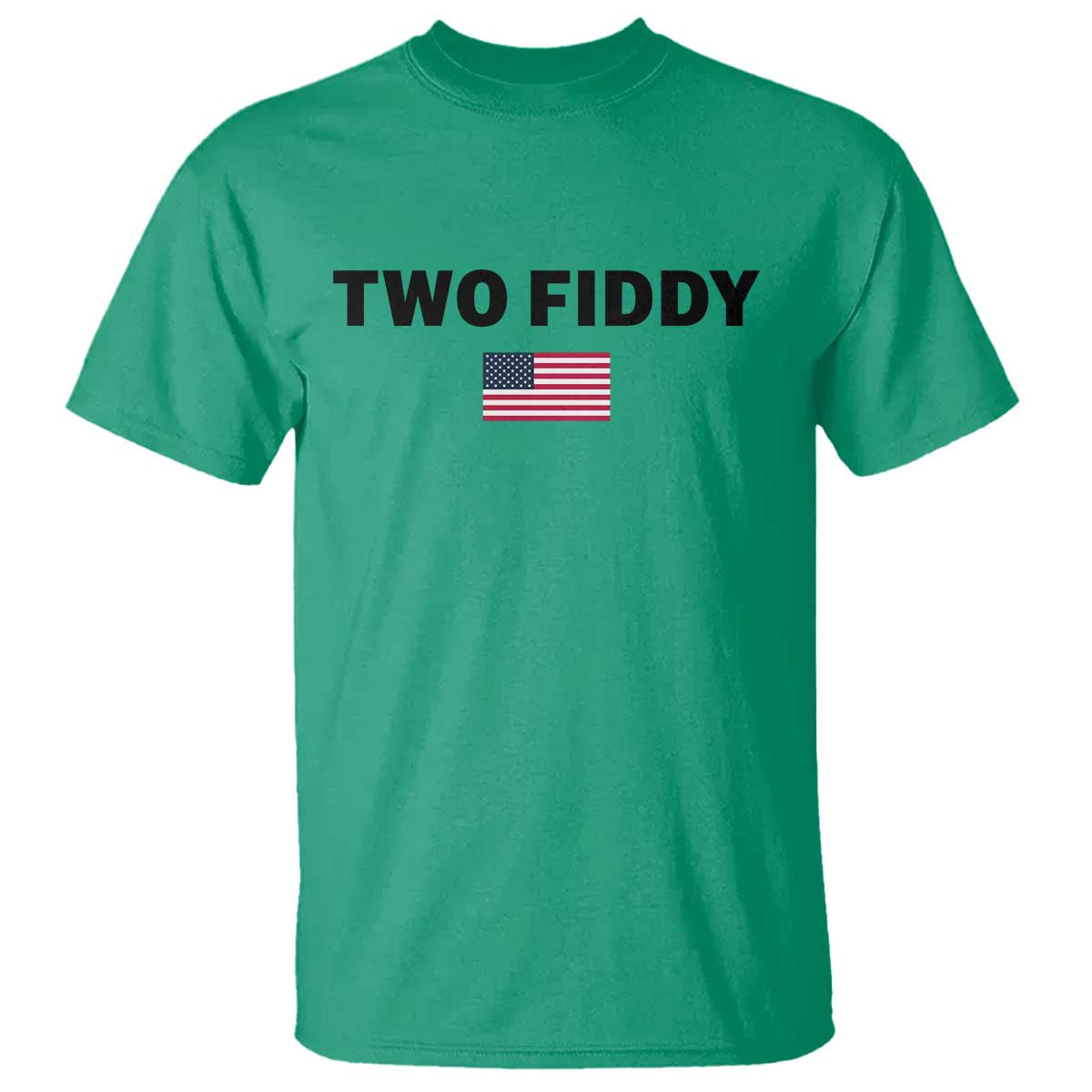 Two Fiddy American Flag T Shirt Funny 250th America Celebration Patriotic Graphic