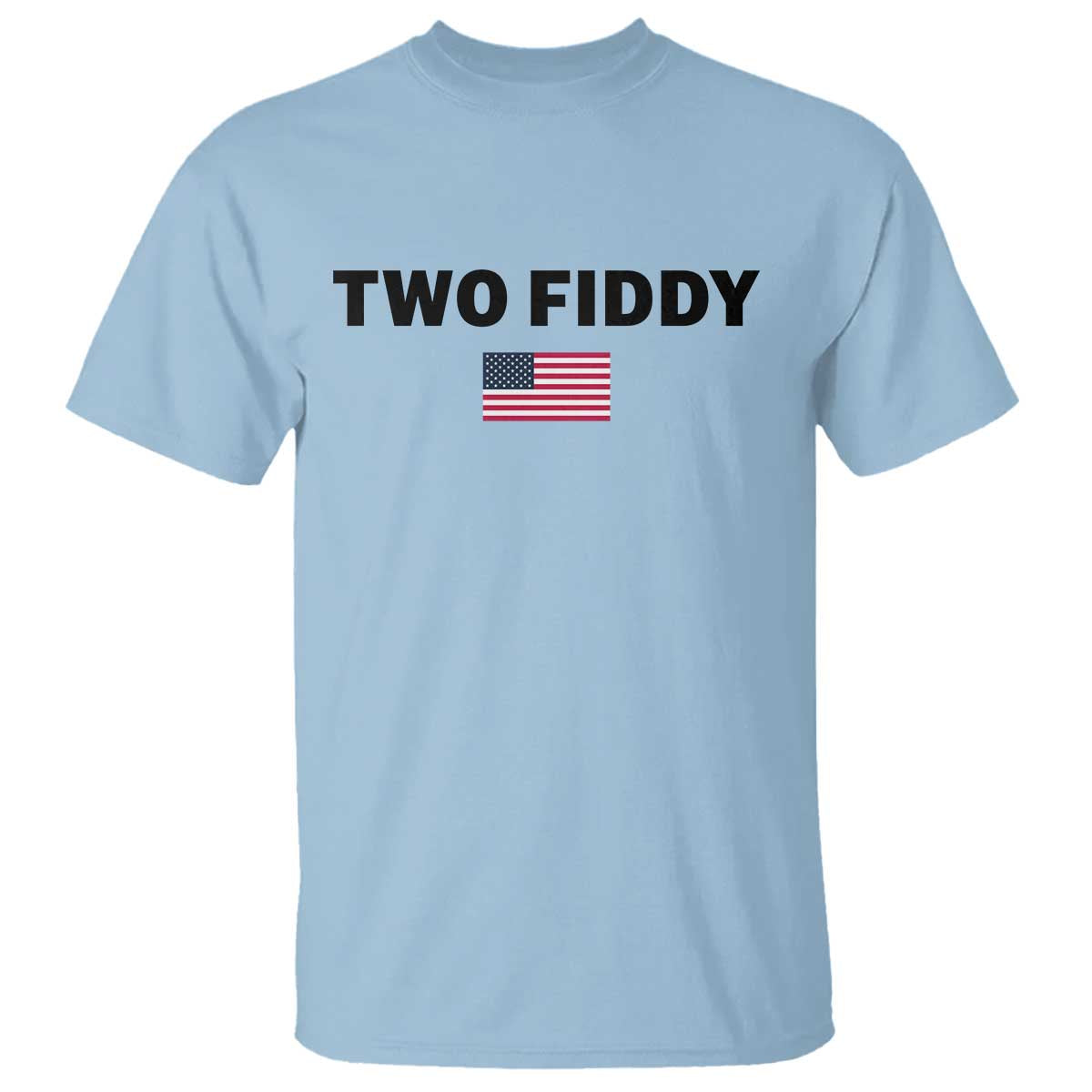 Two Fiddy American Flag T Shirt Funny 250th America Celebration Patriotic Graphic