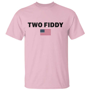 Two Fiddy American Flag T Shirt Funny 250th America Celebration Patriotic Graphic
