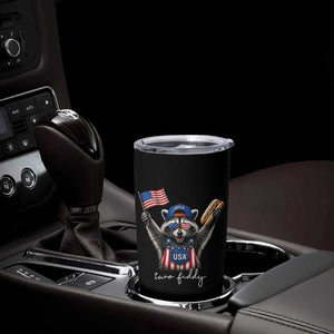 Funny Two Fiddy Raccoon Patriotic Tumbler Cup USA Flag Hot Dog Fourth of July USA 250th Anniversary