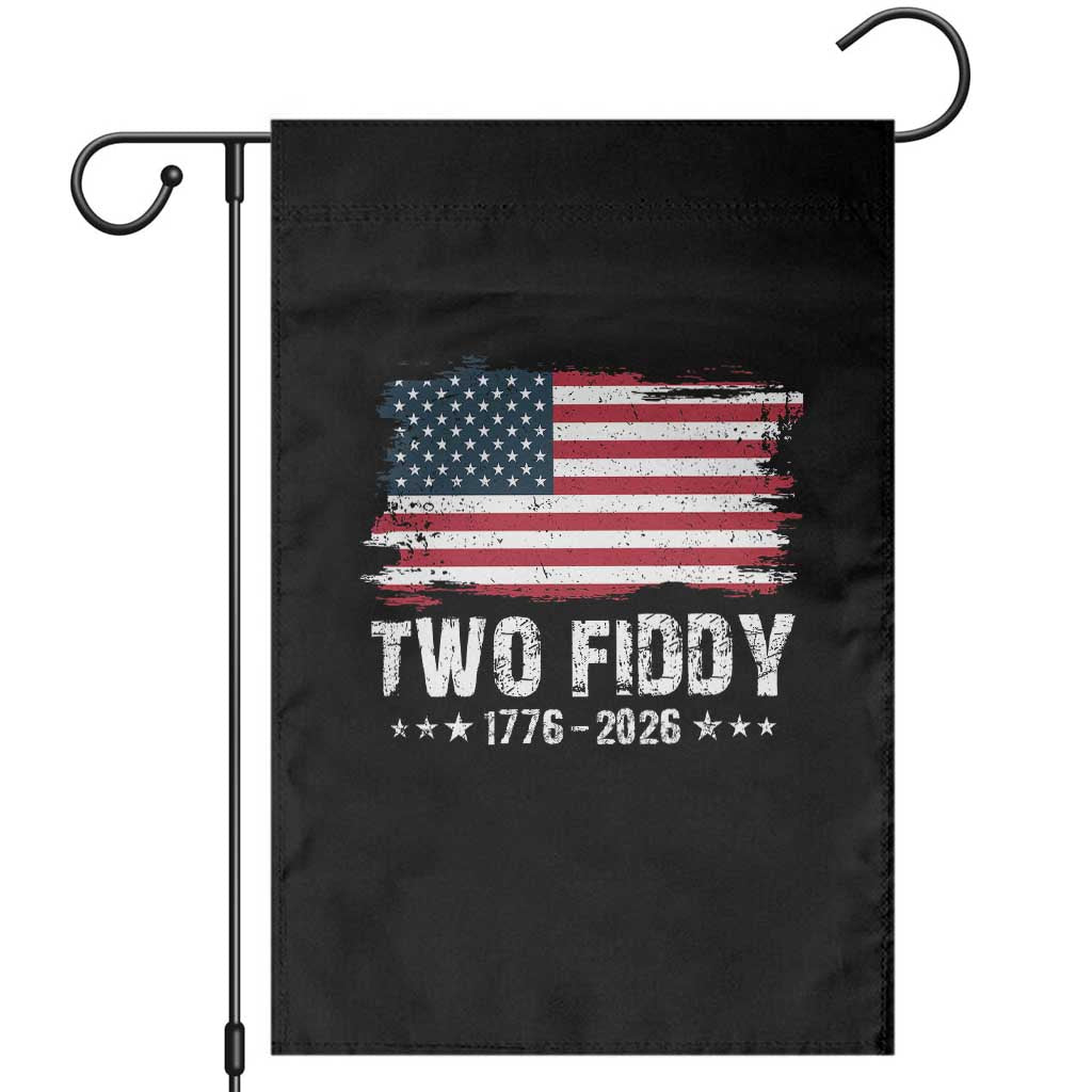 Two Fiddy USA 250th Anniversary Garden Flag Vintage American Flag Patriotic Humor TS10 Black Print Your Wear
