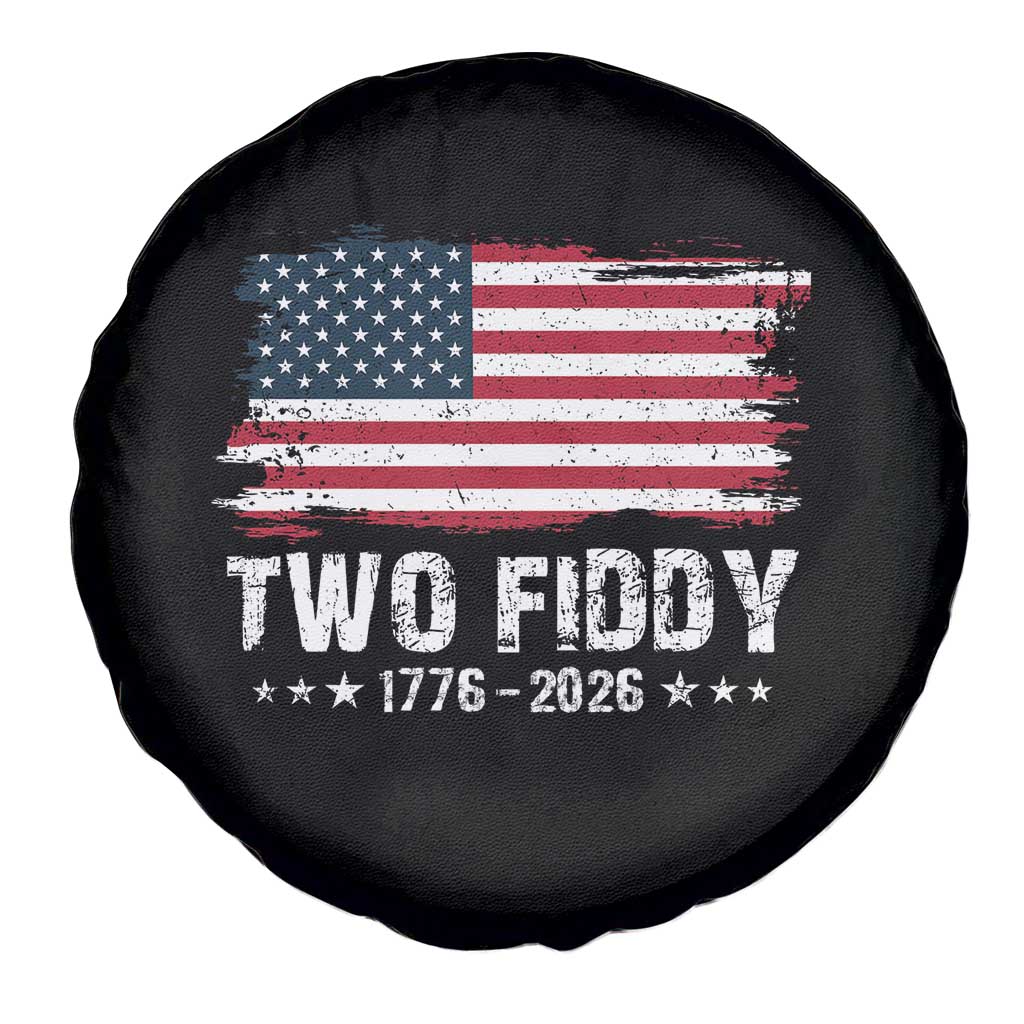 Two Fiddy USA 250th Anniversary Spare Tire Cover Vintage American Flag Patriotic Humor
