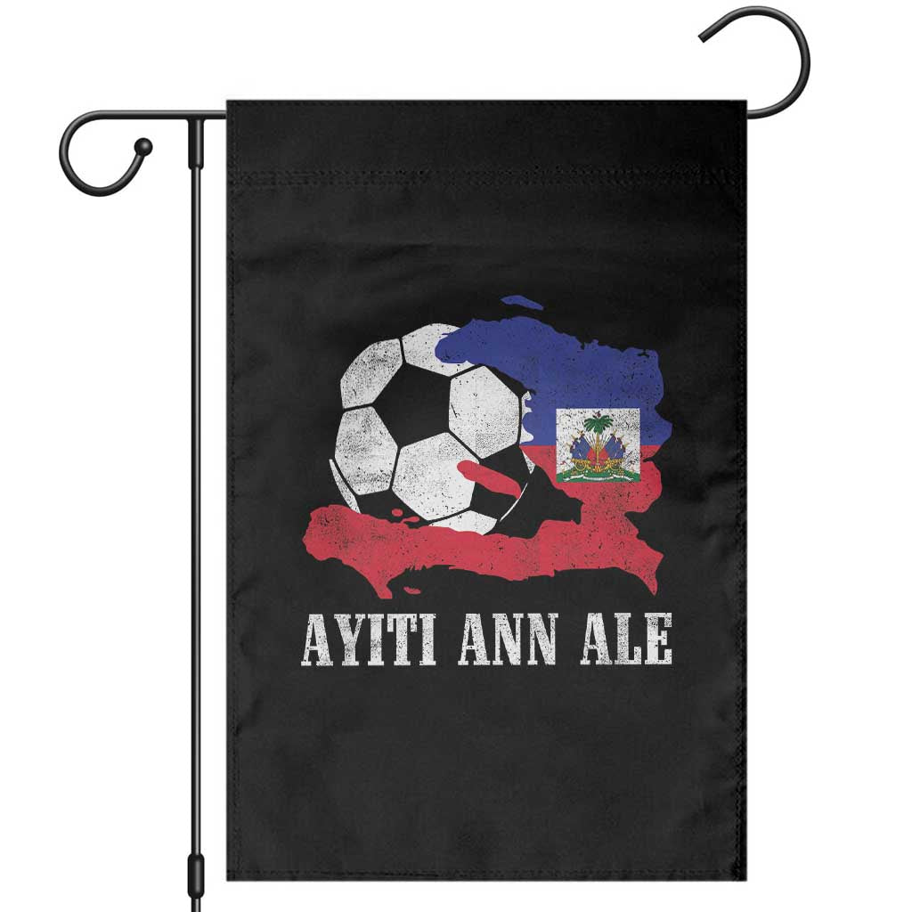 Ayiti Ann Ale Haiti Soccer Garden Flag Haitian Football Fan Pride Flag Graphic Caribbean Sports TS10 Black Print Your Wear