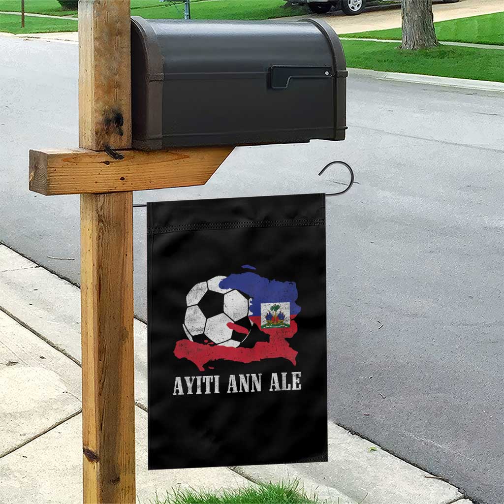 Ayiti Ann Ale Haiti Soccer Garden Flag Haitian Football Fan Pride Flag Graphic Caribbean Sports