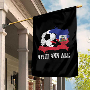 Ayiti Ann Ale Haiti Soccer Garden Flag Haitian Football Fan Pride Flag Graphic Caribbean Sports