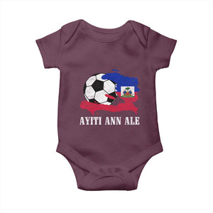 Ayiti Ann Ale Haiti Soccer Baby Onesie Haitian Football Fan Pride Flag Graphic Caribbean Sports