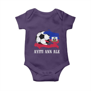 Ayiti Ann Ale Haiti Soccer Baby Onesie Haitian Football Fan Pride Flag Graphic Caribbean Sports