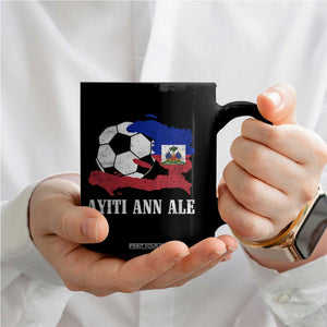 Ayiti Ann Ale Haiti Soccer Coffee Mug Haitian Football Fan Pride Flag Graphic Caribbean Sports
