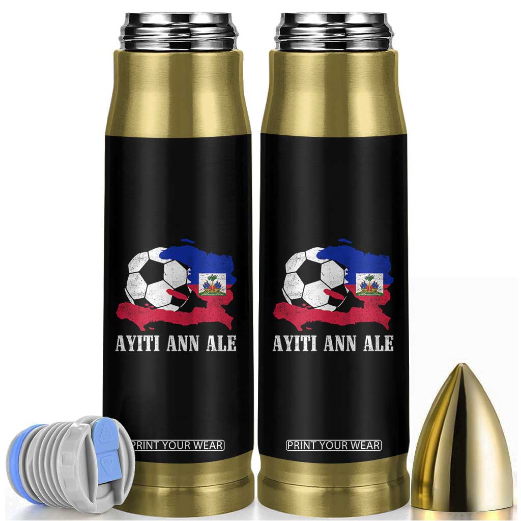 Ayiti Ann Ale Haiti Soccer Bullet Tumbler Haitian Football Fan Pride Flag Graphic Caribbean Sports