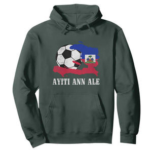 Ayiti Ann Ale Haiti Soccer Hoodie Haitian Football Fan Pride Flag Graphic Caribbean Sports