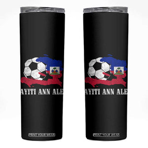 Ayiti Ann Ale Haiti Soccer Skinny Tumbler Haitian Football Fan Pride Flag Graphic Caribbean Sports