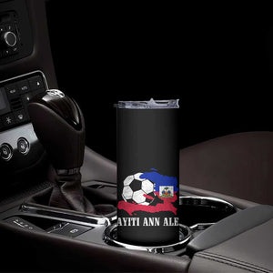 Ayiti Ann Ale Haiti Soccer Skinny Tumbler Haitian Football Fan Pride Flag Graphic Caribbean Sports