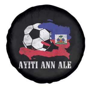 Ayiti Ann Ale Haiti Soccer Spare Tire Cover Haitian Football Fan Pride Flag Graphic Caribbean Sports
