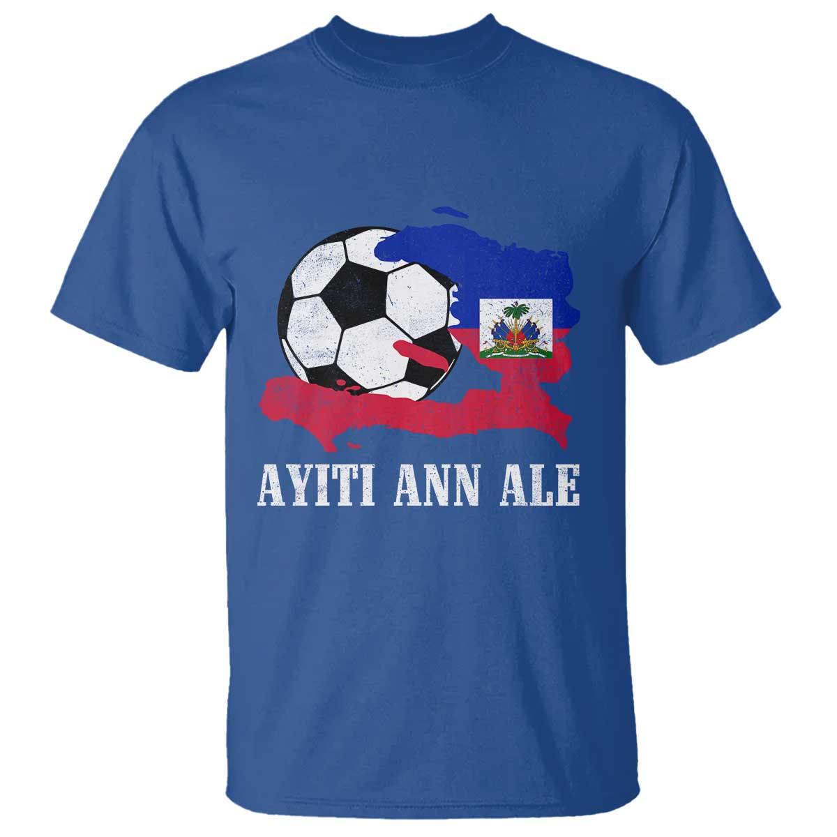 Ayiti Ann Ale Haiti Soccer T Shirt Haitian Football Fan Pride Flag Graphic Caribbean Sports