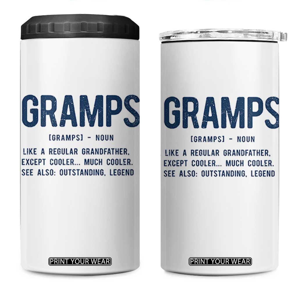 Grandpa Gift For Gramps 4 in 1 Can Cooler Tumbler Fathers Day Birthday Gift Idea TS10 One Size: 16 oz White Print Your Wear