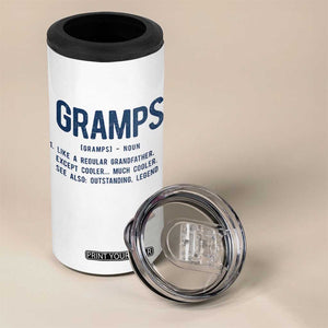 Grandpa Gift For Gramps 4 in 1 Can Cooler Tumbler Fathers Day Birthday Gift Idea