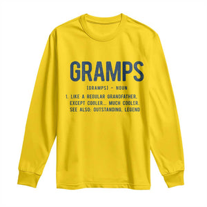 Grandpa Gift For Gramps Long Sleeve Shirt Fathers Day Birthday Gift Idea