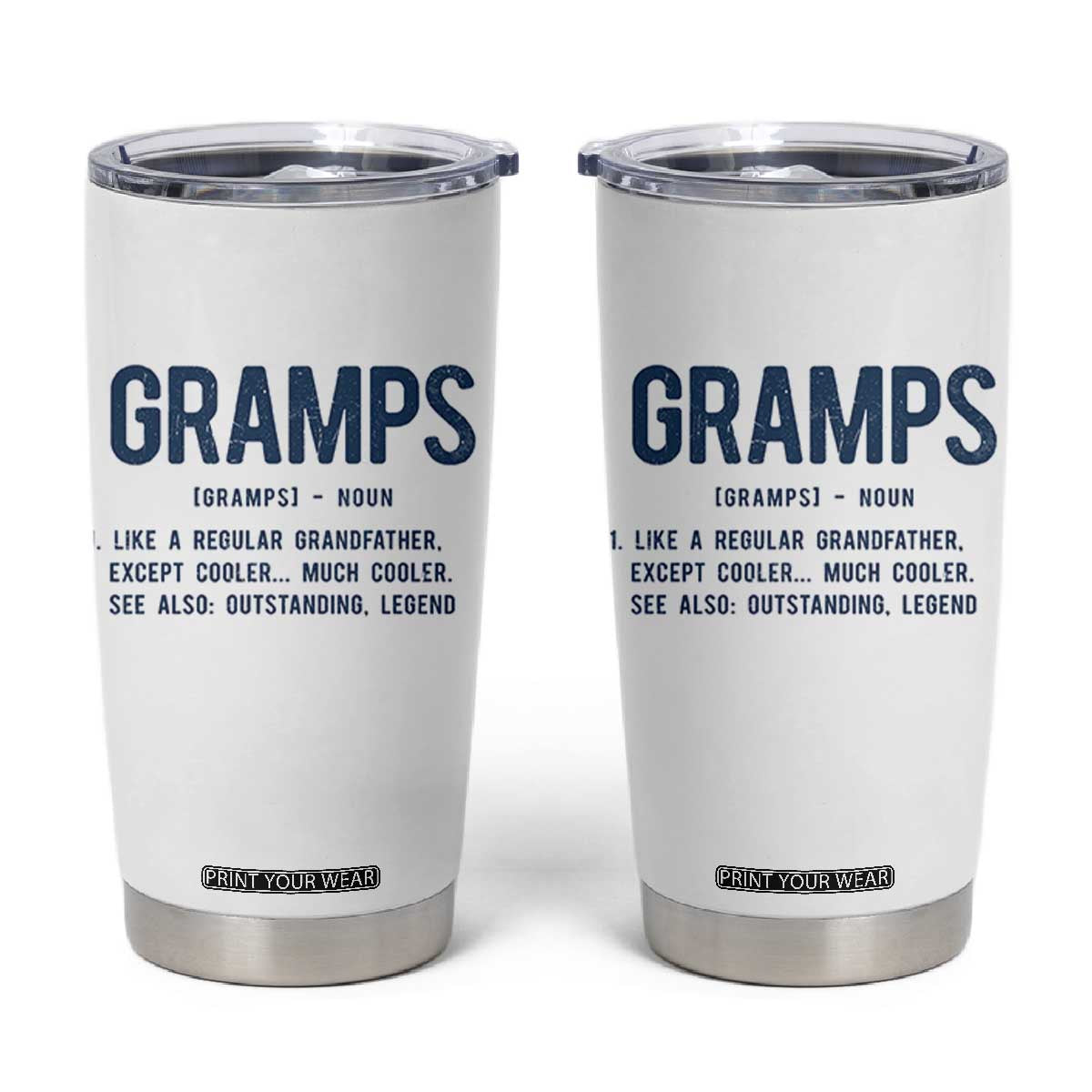 Grandpa Gift For Gramps Tumbler Cup Fathers Day Birthday Gift Idea