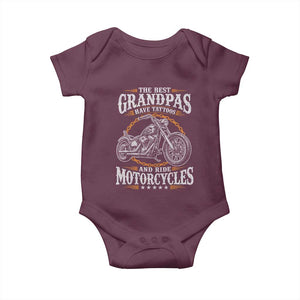 Biker Grandpa Best Grandpas Have Tattoos and Ride Motorcycles Baby Onesie