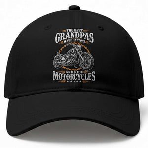 Biker Grandpa Best Grandpas Have Tattoos and Ride Motorcycles Baseball Cap