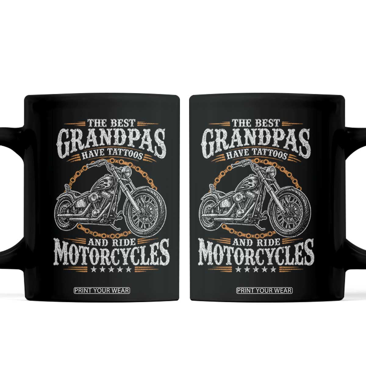 Biker Grandpa Best Grandpas Have Tattoos and Ride Motorcycles Coffee Mug