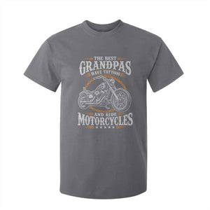 Biker Grandpa Best Grandpas Have Tattoos and Ride Motorcycles T Shirt For Kid