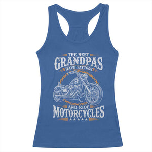 Biker Grandpa Best Grandpas Have Tattoos and Ride Motorcycles Racerback Tank Top