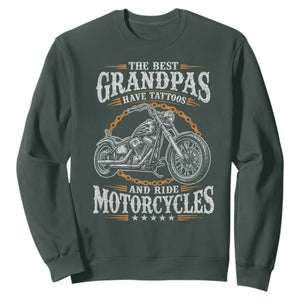 Biker Grandpa Best Grandpas Have Tattoos and Ride Motorcycles Sweatshirt