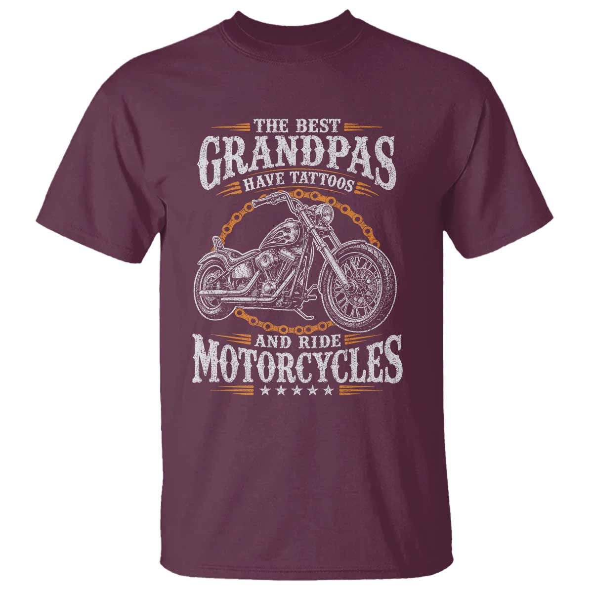 Biker Grandpa Best Grandpas Have Tattoos and Ride Motorcycles T Shirt