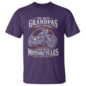 Biker Grandpa Best Grandpas Have Tattoos and Ride Motorcycles T Shirt