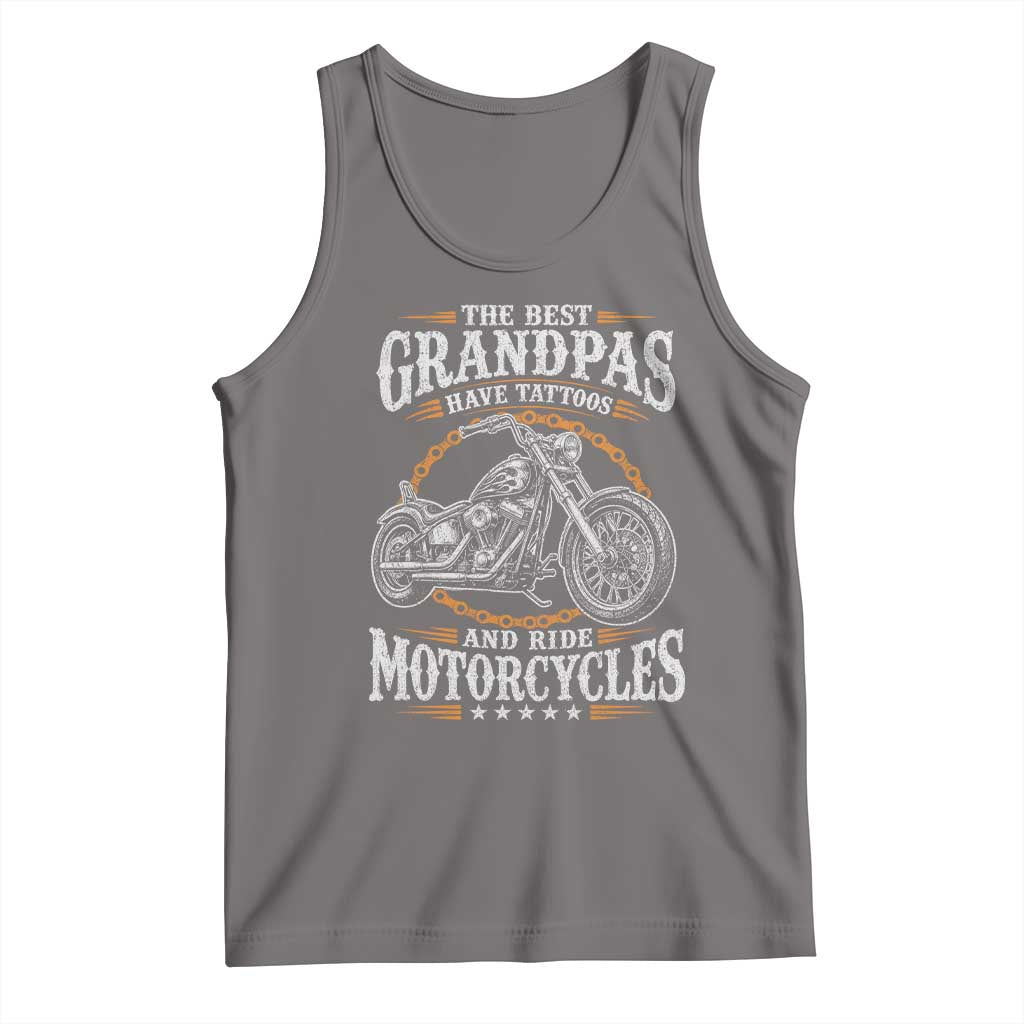 Biker Grandpa Best Grandpas Have Tattoos and Ride Motorcycles Tank Top
