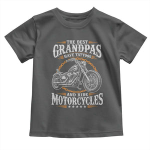 Biker Grandpa Best Grandpas Have Tattoos and Ride Motorcycles Toddler T Shirt