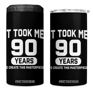 90th Birthday 4 in 1 Can Cooler Tumbler To Create This Masterpiece 90 Year Old Gift TS10 One Size: 16 oz Black Print Your Wear