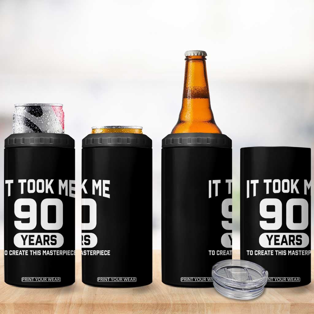90th Birthday 4 in 1 Can Cooler Tumbler To Create This Masterpiece 90 Year Old Gift TS10 Print Your Wear