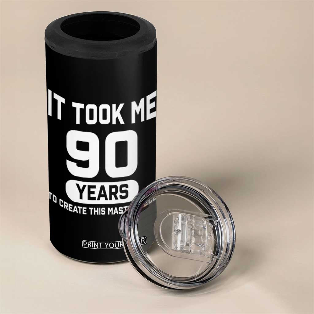 90th Birthday 4 in 1 Can Cooler Tumbler To Create This Masterpiece 90 Year Old Gift TS10 Print Your Wear