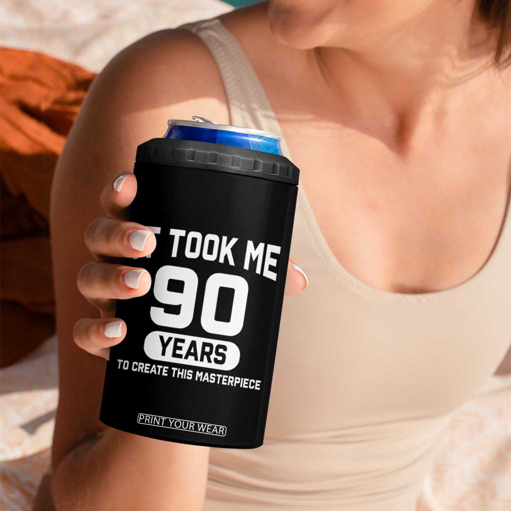 90th Birthday 4 in 1 Can Cooler Tumbler To Create This Masterpiece 90 Year Old Gift TS10 Print Your Wear