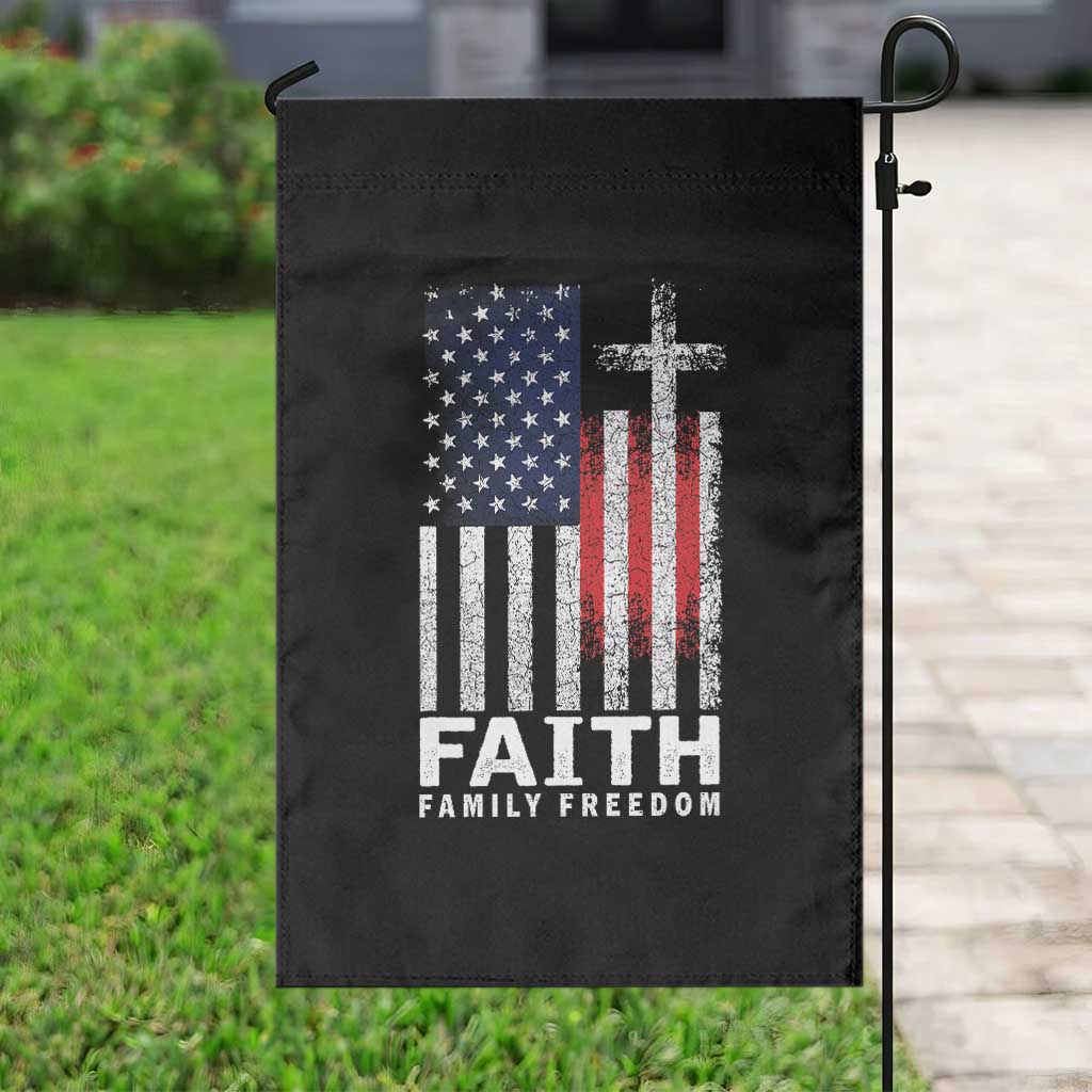 Faith Family Freedom Garden Flag Charlie Kirk Patriotic Christian Vintage USA Flag TS10 Print Your Wear