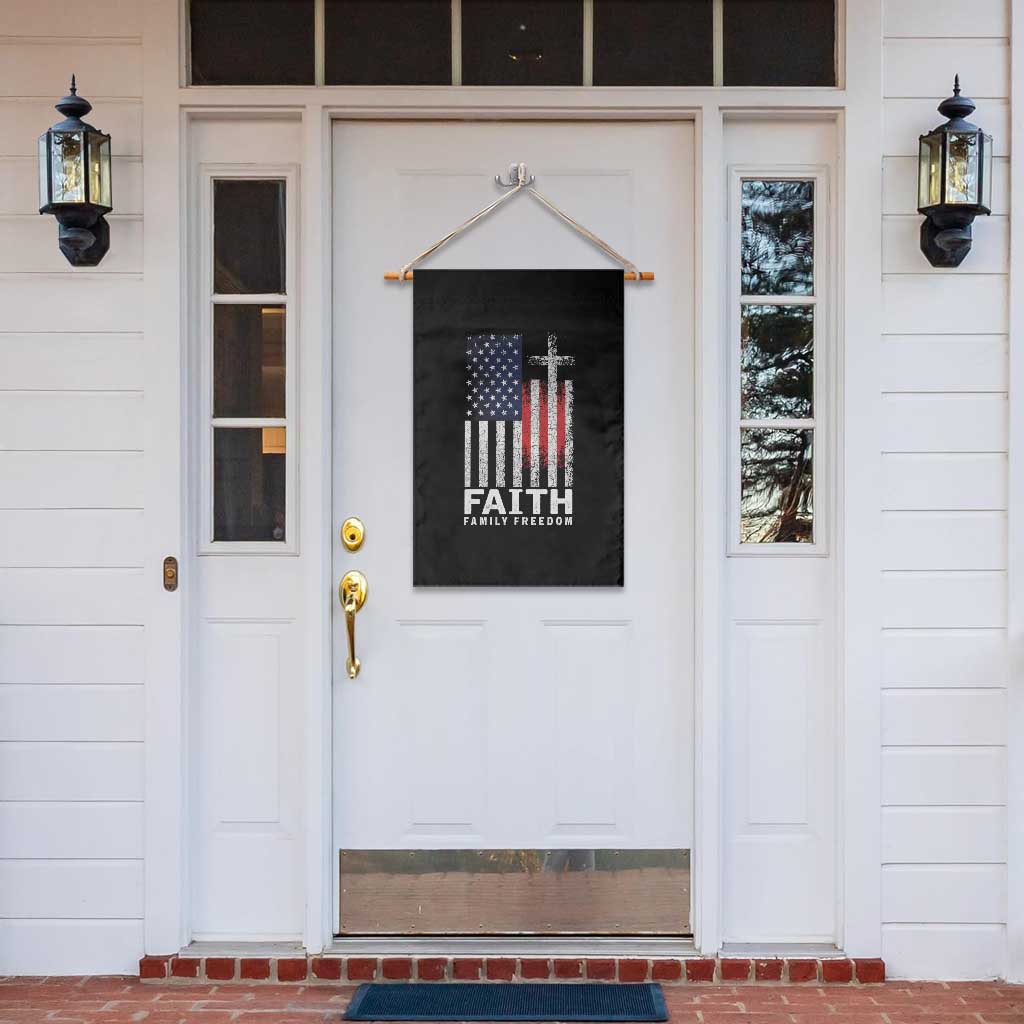 Faith Family Freedom Garden Flag Charlie Kirk Patriotic Christian Vintage USA Flag TS10 Print Your Wear