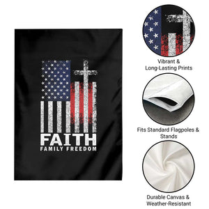 Faith Family Freedom Garden Flag Charlie Kirk Patriotic Christian Vintage USA Flag TS10 Print Your Wear