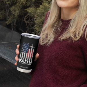 Faith Family Freedom Tumbler Cup Charlie Kirk Patriotic Christian Vintage USA Flag TS10 Print Your Wear
