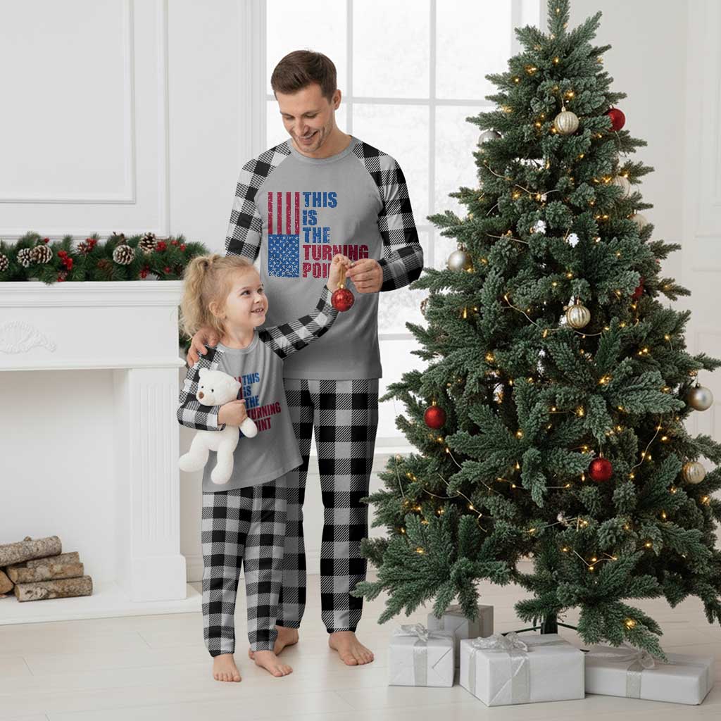 This is The Turning Point Plaid Pajama Set USA Flag Patriotic Freedom Conservative TS10 White Plaid Print Your Wear