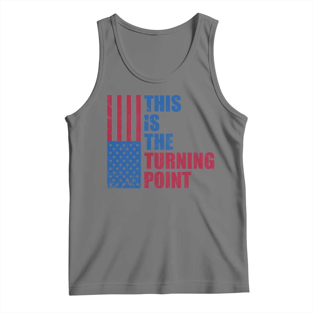This is The Turning Point Tank Top USA Flag Patriotic Freedom Conservative TS10 Black Heather Print Your Wear