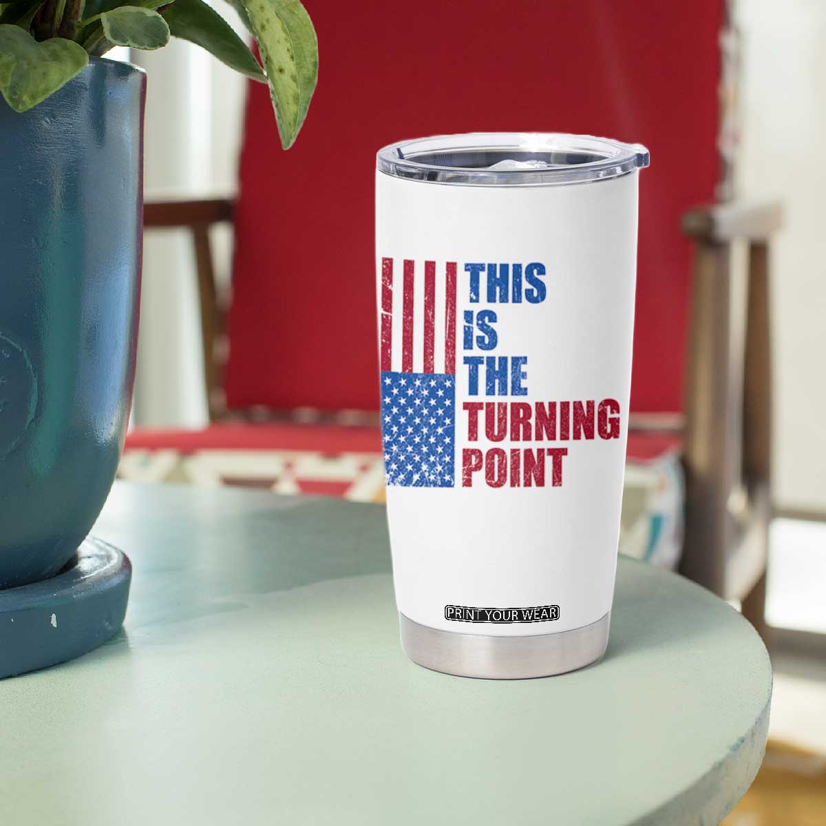 This is The Turning Point Tumbler Cup USA Flag Patriotic Freedom Conservative TS10 Print Your Wear