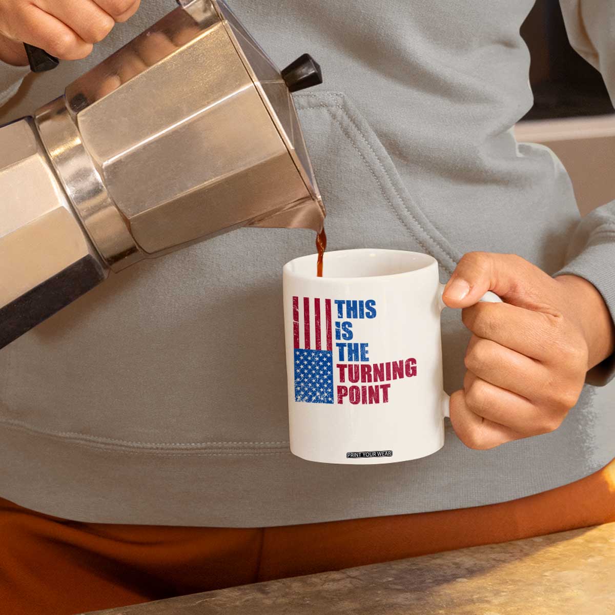 This is The Turning Point Coffee Mug USA Flag Patriotic Freedom Conservative TS10 Print Your Wear