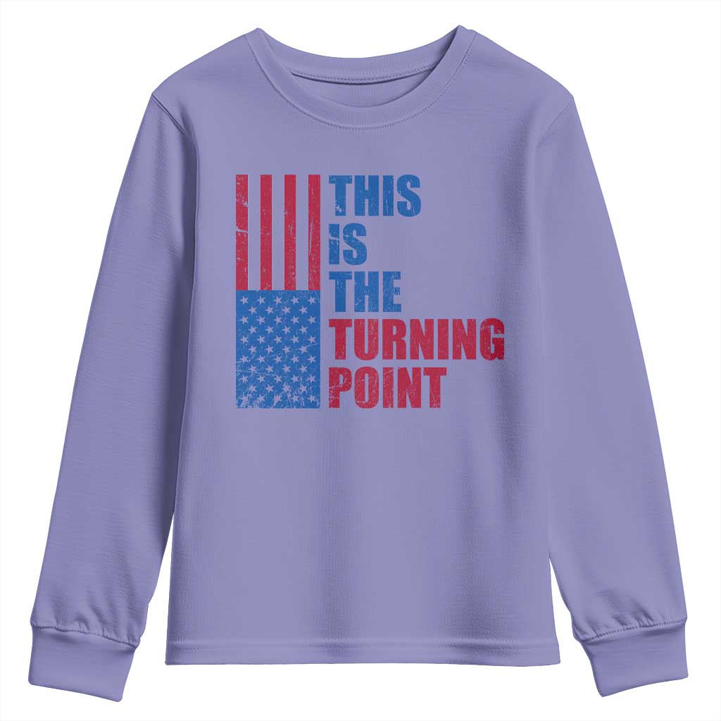 This is The Turning Point Youth Sweatshirt USA Flag Patriotic Freedom Conservative TS10 Violet Print Your Wear
