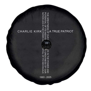 Charlie Kirk Spare Tire Cover A True Patriot Patriotic Christian Cross TS10 Print Your Wear