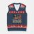 Charlie Kirk V-Neck Knit Sweater Vest Its All About Jesus USA Flag Patriotic Christian TS10 Navy Red Print Your Wear